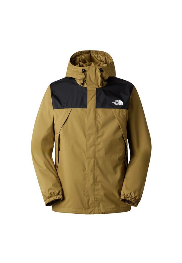Kurtka męska The North Face Antora 0A7QEYKAL1 - zielona. Typ kołnierza: kaptur. Kolor: zielony. Materiał: materiał, nylon. Styl: sportowy, klasyczny