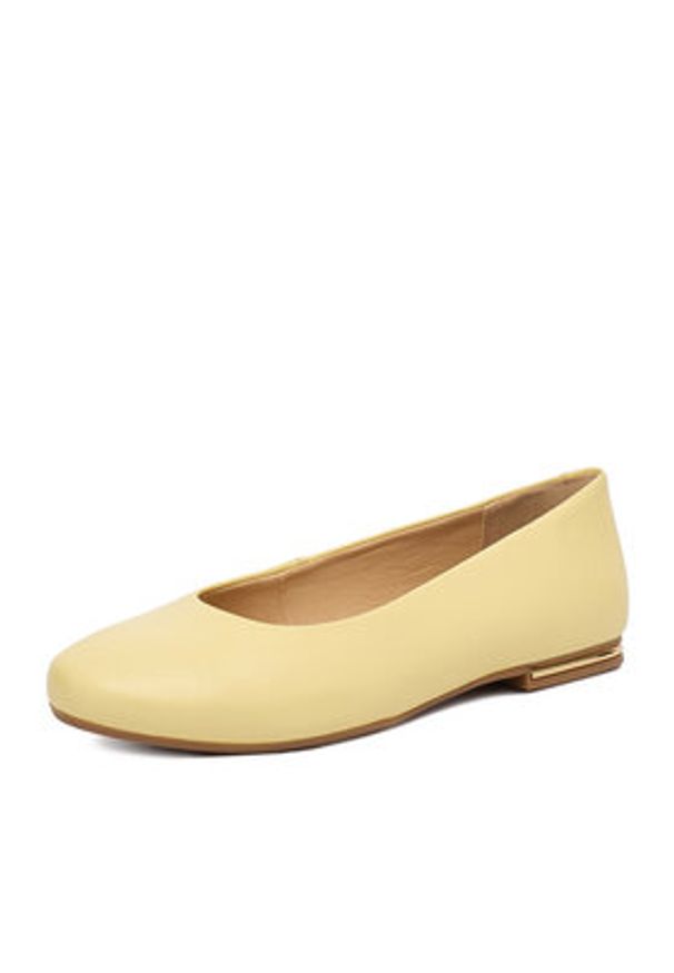 Lasocki Baleriny CEO-RST-ARABELLA-06 Żółty. Kolor: żółty. Materiał: skóra