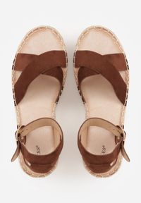 Born2be - Brązowe Plecione Sandały Boho VICES ze Skrzyżowanymi Paskami Aqiaria. Okazja: na co dzień. Zapięcie: pasek. Kolor: brązowy. Materiał: len. Sezon: lato. Styl: boho #7