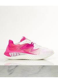 VALENTINO - Różowe sneakersy Wade Runner VLTN. Nosek buta: okrągły. Kolor: różowy, wielokolorowy, fioletowy. Materiał: guma, tkanina #5
