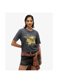 Superdry - Koszulka Rock Graphic Biker casual. Kolor: czarny #1