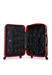 Wittchen - Zestaw walizek z ABS-u z żebrowaniem czerwony. Kolor: czerwony. Materiał: guma #3
