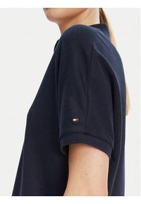 TOMMY HILFIGER - Tommy Hilfiger Polo WW0WW44512 Granatowy Relaxed Fit. Typ kołnierza: polo. Kolor: niebieski. Materiał: bawełna, lyocell #4