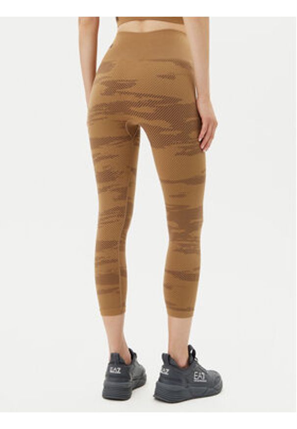 EA7 Emporio Armani Legginsy 7W000518 AF13714 U6054 Brązowy Slim Fit. Kolor: brązowy. Materiał: syntetyk