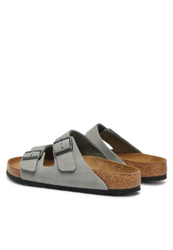 Birkenstock Klapki Arizona Lenb 1020752 Szary. Kolor: szary. Materiał: skóra, nubuk