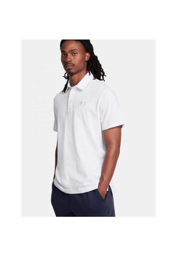 Koszulka polo męska Under Armour Icon Polo. Typ kołnierza: polo. Kolor: biały. Styl: sportowy