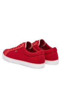 TOMMY HILFIGER - Tommy Hilfiger Tenisówki Th Low Vulc FW0FW09390 Czerwony. Kolor: czerwony. Materiał: materiał #5