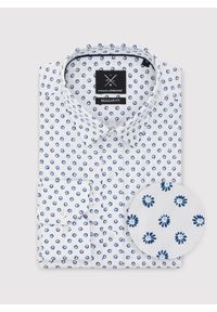 Pako Lorente - PAKO LORENTE - Biała bawełniana koszula mikrowzór. Kolor: biały. Materiał: bawełna. Długość rękawa: długi rękaw. Długość: długie #5
