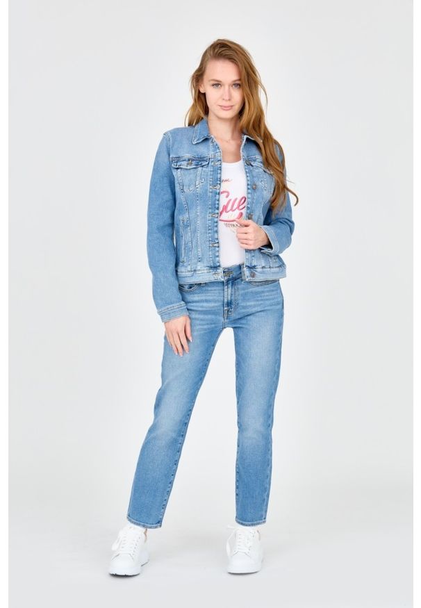 7 FOR ALL MANKIND Niebieskie jeansy Roxanne. Kolor: niebieski. Styl: vintage