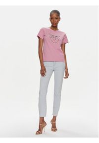 Pinko T-Shirt Quentin 100535 A1R7 Różowy Regular Fit. Kolor: różowy. Materiał: bawełna