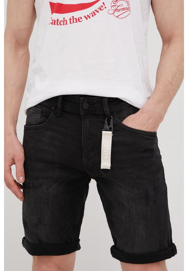 Tom Tailor szorty jeansowe męskie kolor czarny. Kolor: czarny. Materiał: jeans