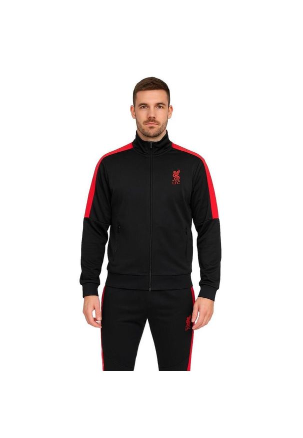 LIVERPOOL FC - Dres piłkarski dla dorosłych Liverpool FC 24/25. Kolor: czerwony, czarny, wielokolorowy. Materiał: dresówka. Sport: piłka nożna