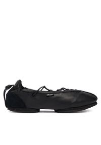 Polo Ralph Lauren Baleriny Blrna Lce Up 804P08221001 Czarny. Kolor: czarny. Materiał: skóra #1