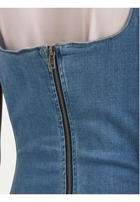 Guess Jeans Sukienka jeansowa W6GK00 D7045 Niebieski Regular Fit. Kolor: niebieski. Materiał: lyocell #5