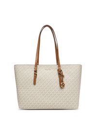 MICHAEL Michael Kors Torebka Quinn 30T5GQNT9B Beżowy. Kolor: beżowy. Materiał: skórzane