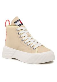 Tommy Jeans Sneakersy Vulc Plat. Canvas Mc EN0EN02091 Beżowy. Kolor: beżowy. Materiał: materiał #7