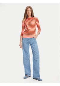 TOMMY HILFIGER - Tommy Hilfiger Bluzka New Cody WW0WW40589 Pomarańczowy Slim Fit. Kolor: pomarańczowy #5