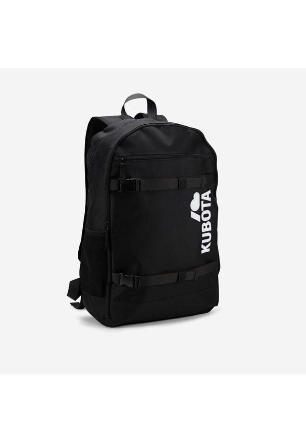 Czarny plecak z taśmami Kubota. Kolor: czarny. Styl: casual