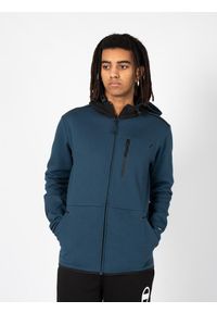 Champion - Bluza trekking męska Full Zip. Kolor: czarny. Materiał: bawełna, poliester. Sport: turystyka piesza