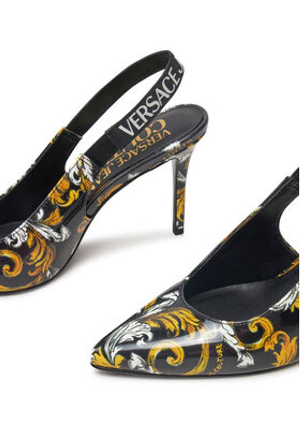 Versace Jeans Couture Szpilki 78VA3S52 Czarny. Kolor: czarny. Materiał: skóra. Obcas: na szpilce