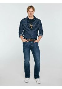 Big-Star - Koszulka męska z nadrukiem z linii Authentic granatowa Eller 403. Kolor: niebieski. Materiał: bawełna. Wzór: nadruk. Styl: vintage, klasyczny #8