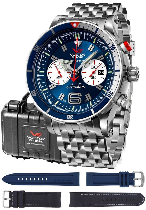 Zegarek męski Vostok Europe 6S21-510A583B srebrny. Kolor: srebrny