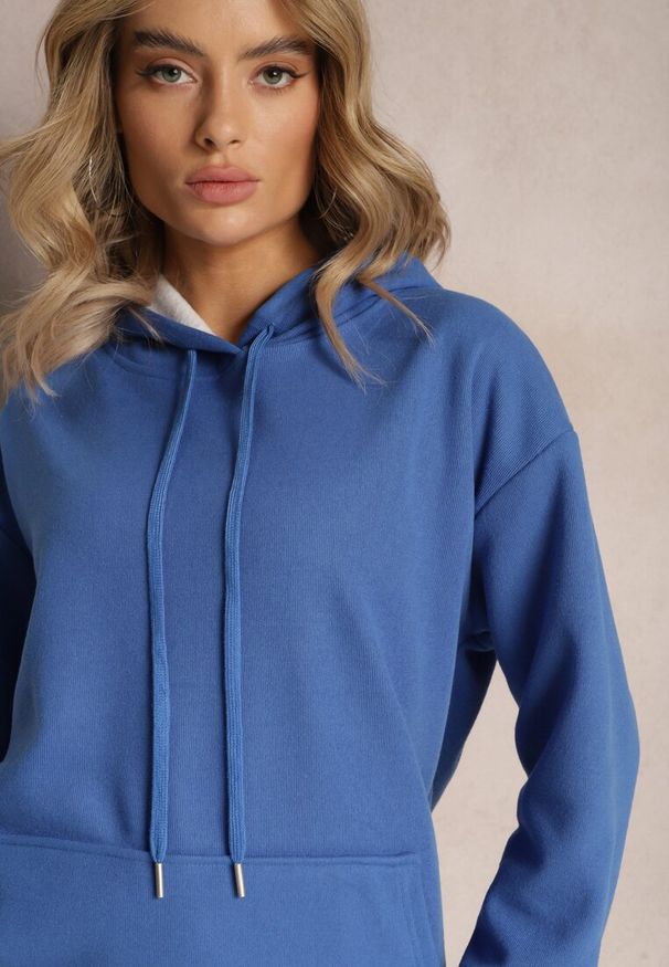 Renee - Niebieski 2-częściowy Komplet Dresowy z Bluzą i Spodniami Orifira. Kolor: niebieski. Materiał: dresówka