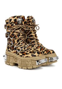 NEW ROCK Trzewiki M-WALL373 Beżowy. Kolor: beżowy. Materiał: skóra. Styl: rockowy #4