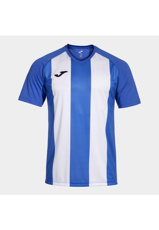 Koszulka z dekoltem w szpic Joma Inter IV. Typ kołnierza: dekolt w kształcie V. Kolor: niebieski, wielokolorowy, biały. Sport: piłka nożna