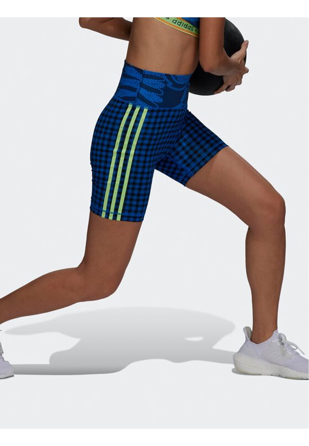 Adidas - adidas Szorty sportowe FARM Rio Bike HI5220 Niebieski Tight Fit. Kolor: niebieski. Materiał: syntetyk