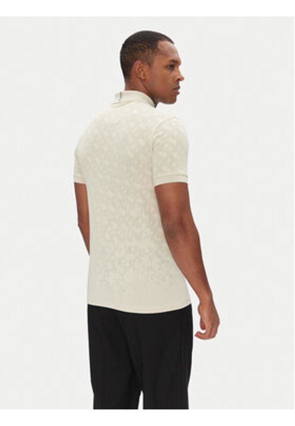 BOSS Polo Philix Toc Jq 50538106 Beżowy Slim Fit. Typ kołnierza: polo. Kolor: beżowy. Materiał: syntetyk