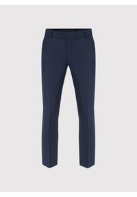 Pako Lorente - PAKO LORENTE – Granatowe spodnie garniturowe z wełną. Okazja: na spotkanie biznesowe. Kolor: niebieski. Materiał: wełna. Styl: biznesowy #3