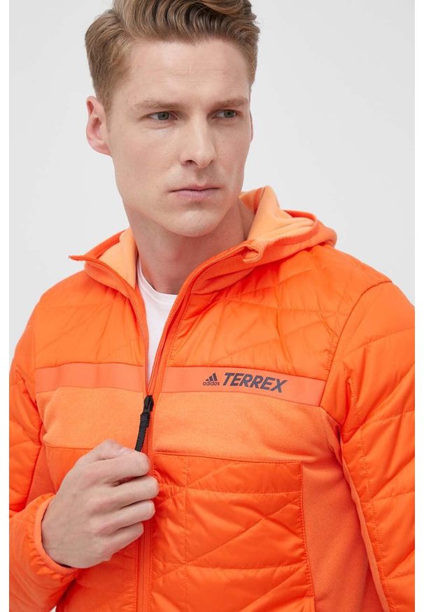 adidas TERREX kurtka sportowa Multi kolor pomarańczowy. Kolor: pomarańczowy. Materiał: polar, poliester, skóra, materiał. Wzór: gładki