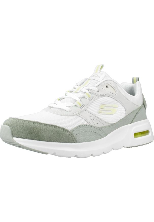 skechers - Buty Kobieta Skechers Skech-Air Court biały. Kolor: szary, biały, wielokolorowy. Materiał: syntetyk, tkanina. Model: Skechers Sport. Sport: turystyka piesza