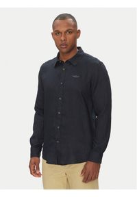 Aeronautica Militare Koszula 251CA1239CT3089 Granatowy Regular Fit. Kolor: niebieski. Materiał: len
