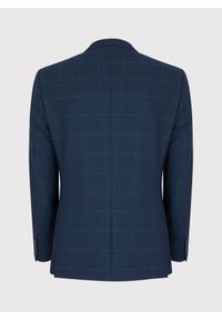 Pako Lorente - PAKO LORENTE – Granatowa marynarka garniturowa P22SF-3G-014-G-S. Kolor: niebieski. Materiał: wiskoza. Wzór: kratka #4