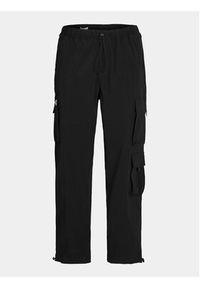 Jack & Jones - Jack&Jones Spodnie materiałowe Karl 12253626 Czarny Loose Fit. Kolor: czarny. Materiał: syntetyk #4