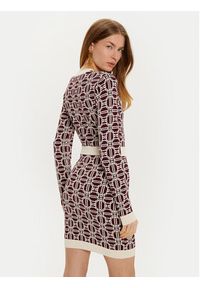 Elisabetta Franchi Sukienka dzianinowa AM-31B-47E2-V440 Bordowy Slim Fit. Kolor: czerwony. Materiał: wiskoza #5