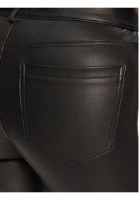 Serge Pariente Spodnie skórzane Sexy Stretch Thin Strip Czarny Slim Fit. Kolor: czarny. Materiał: skóra