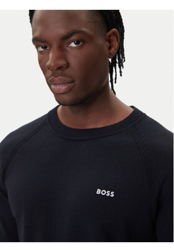 BOSS Sweter K_Zone CN 50541938 Granatowy Regular Fit. Kolor: niebieski. Materiał: syntetyk