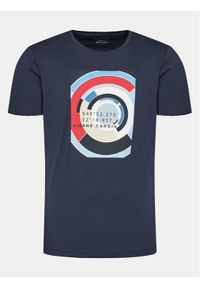 Pierre Cardin T-Shirt 21050/000/2101 Granatowy Modern Fit. Kolor: niebieski. Materiał: bawełna