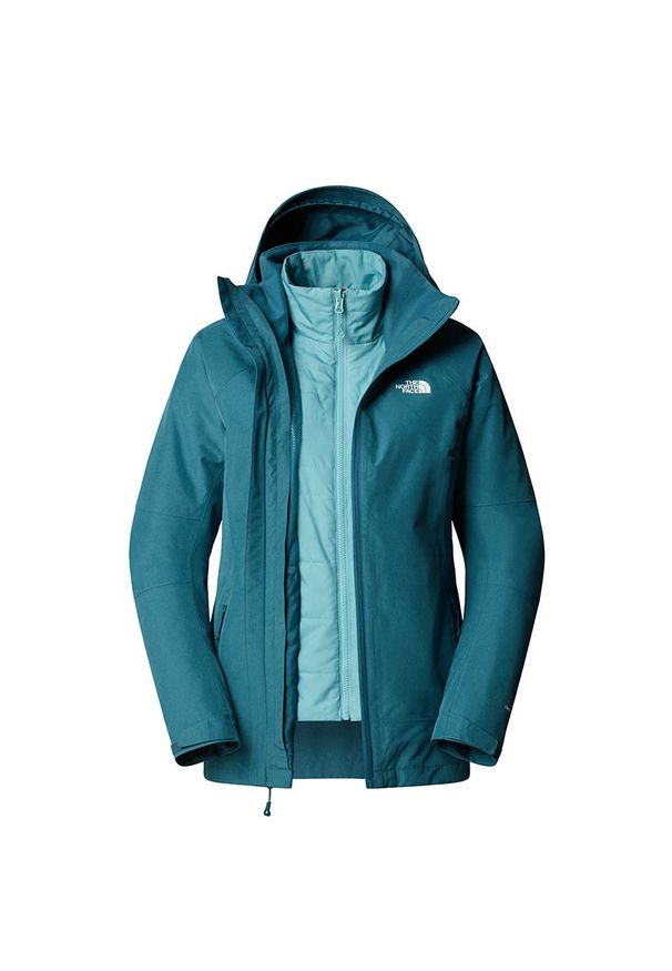 Kurtka damska The North Face Inlux Triclimate 0A8DZQFUK1 - niebieska. Kolor: niebieski. Materiał: poliester, tkanina, syntetyk. Sport: turystyka piesza