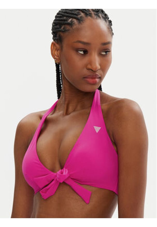 Guess Góra od bikini E5GJ55 LY00K Kolorowy. Kolor: różowy. Materiał: syntetyk. Wzór: kolorowy