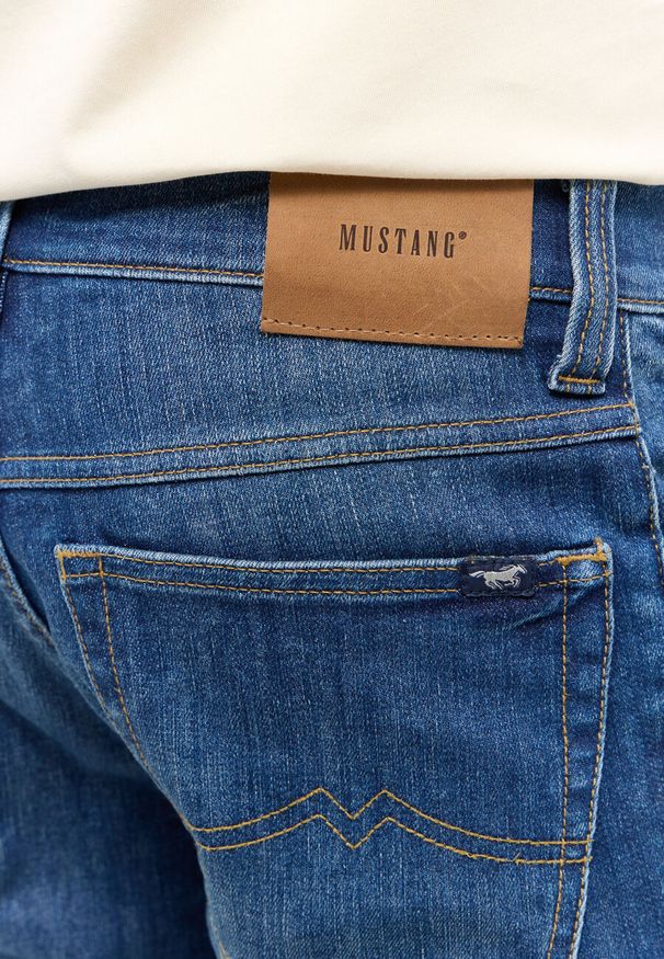 Mustang - Męskie Spodnie Jeansowe MUSTANG Tramper Straight Denim Blue 1015516 5000 882