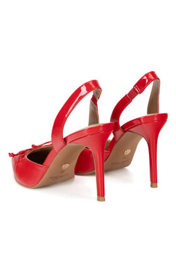 Nine West Sandały WFA2995-1 Czerwony. Kolor: czerwony. Materiał: skóra
