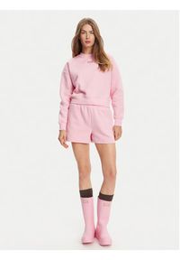 Hunter Bluza Tina HARW0042242 Różowy Cropped Fit. Kolor: różowy. Materiał: bawełna