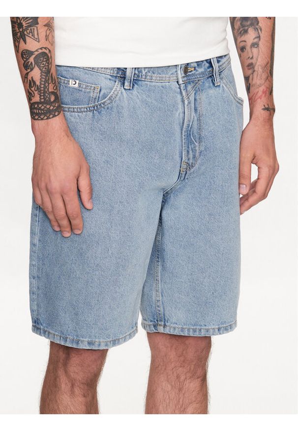 Tom Tailor Denim Szorty jeansowe 1035518 Błękitny Slim Fit. Kolor: niebieski. Materiał: bawełna