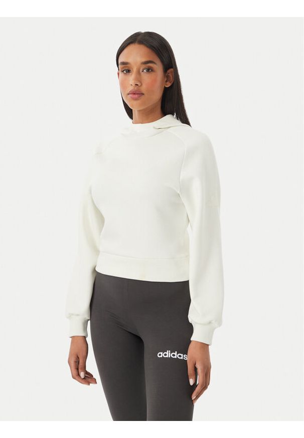 Adidas - adidas Bluza Soft Lux KF4715 Kremowy Regular Fit. Kolor: kremowy. Materiał: syntetyk