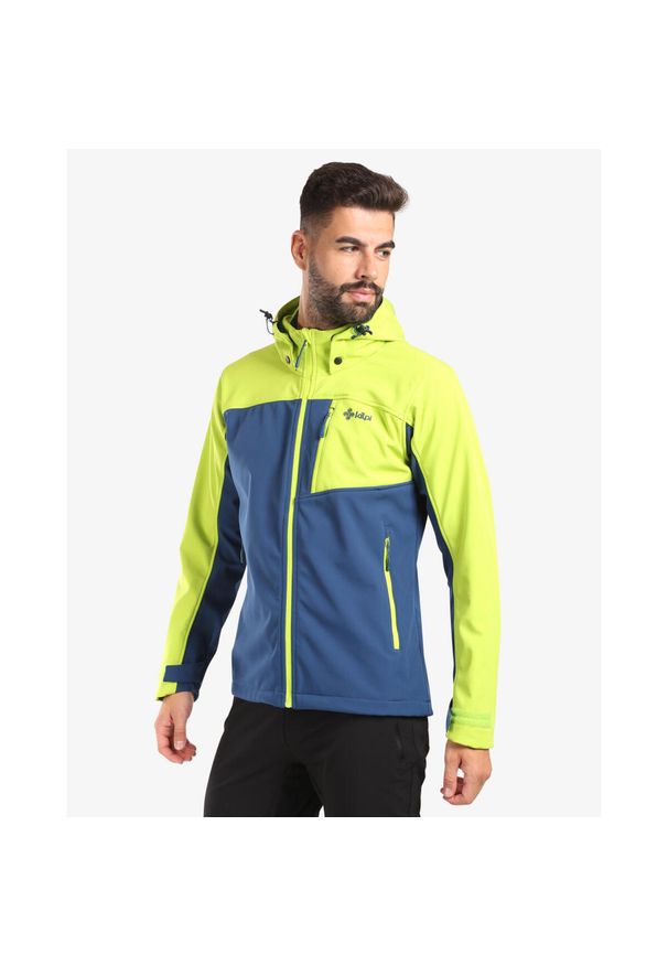 Męska kurtka softshell Kilpi RAVIO-M. Kolor: zielony. Materiał: softshell. Sport: turystyka piesza
