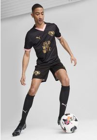 Puma - Męskie szorty wyjazdowe Palermo F.C. 24/25 PUMA Black Gold. Kolor: żółty, wielokolorowy, czarny